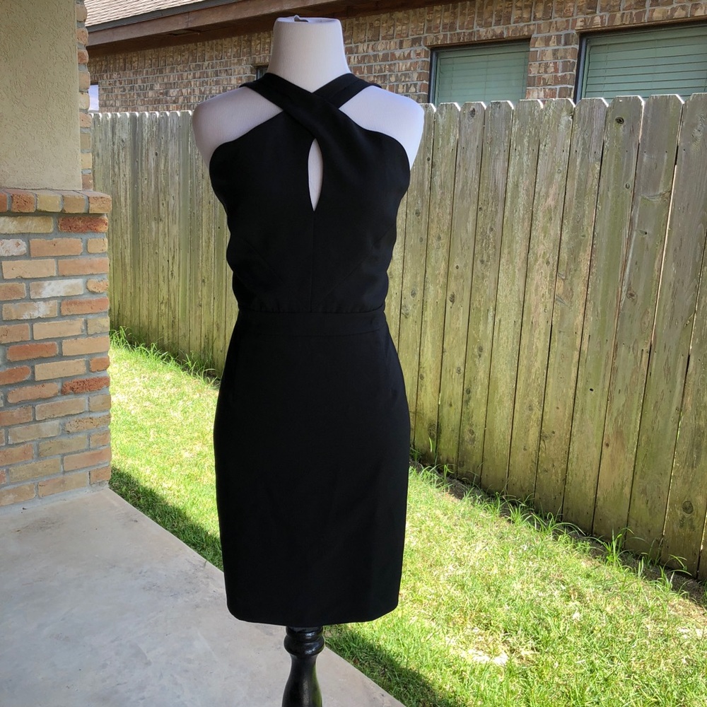NWT Adelyn Rae halter sheath black dress